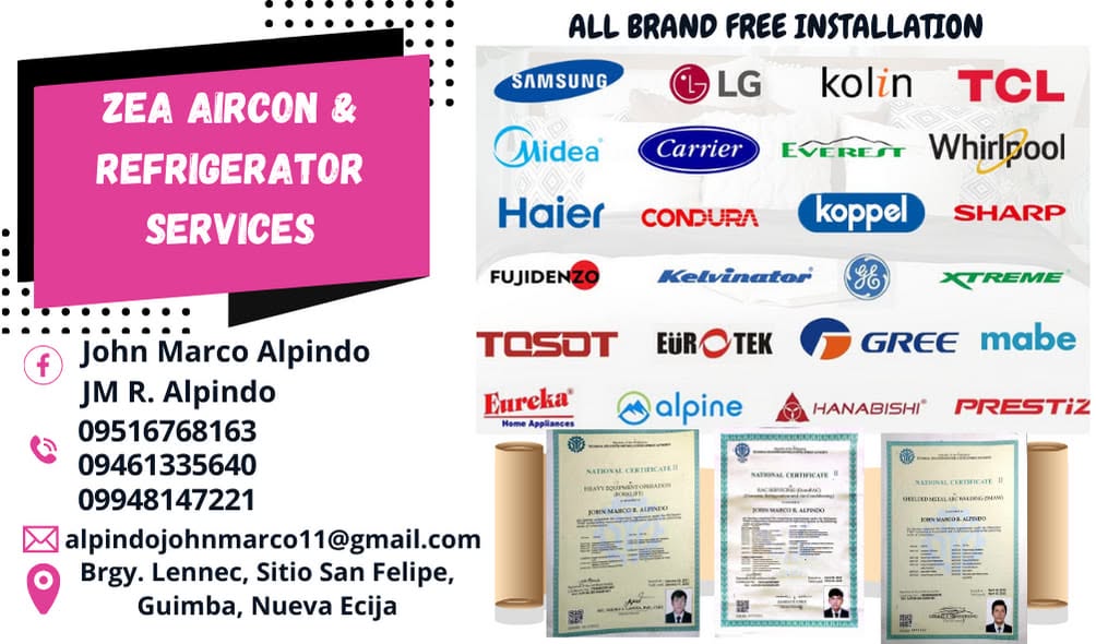 Zea Aircon service information and credentials